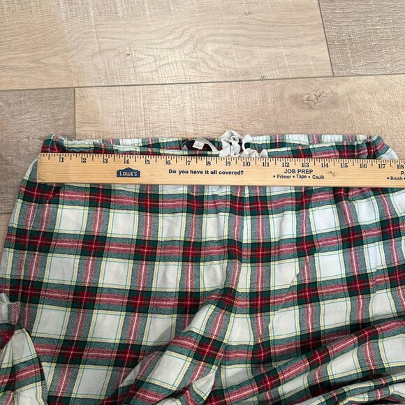 TALBOTS WOMENS RED GREEN YELLOW PLAID PAJAMA PANTS LARGE - Picture 5 of 8